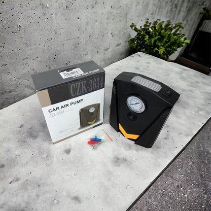Автомобильный компрессор 12V насос с фонариком, мощный насос для колес автомобиля от прикуривателя
