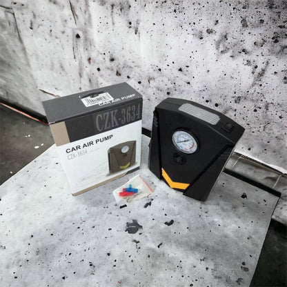 Автомобильный компрессор 12V насос с фонариком, мощный насос для колес автомобиля от прикуривателя