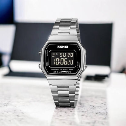 Часы наручные мужские SKMEI 1647SI, армейские часы противоударные, модные мужские часы