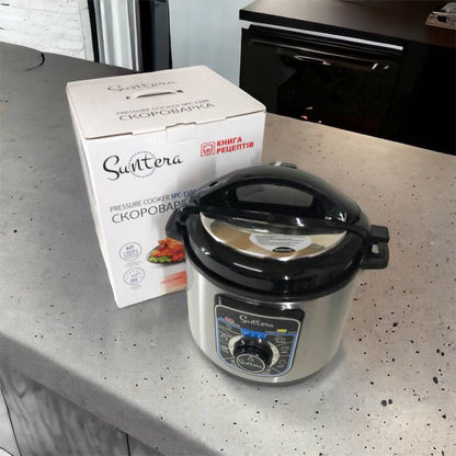 Мультиварка-скороварка SUNTERA SPC-1100 1000 Вт, пароварка для кухни бытовая, антипригарные рисоварки