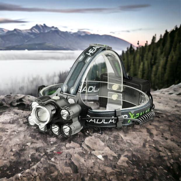 Яркий светодиодный налобный фонарь Bailong Police BL-T78 5 led белый, налобный фонарик с usb зарядкой