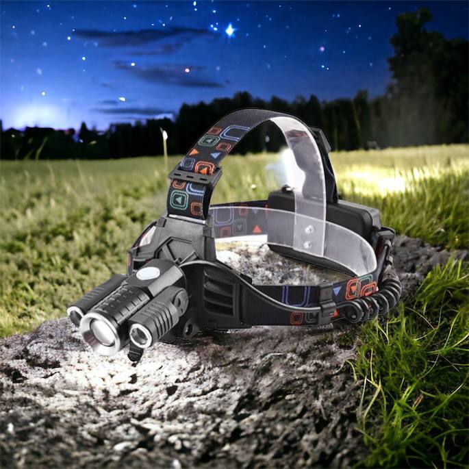 Фонарь налобный W602-T6-2XPE Bike с велокреплением 2x18650, светодиодный фонарь на лоб, сверхмощный