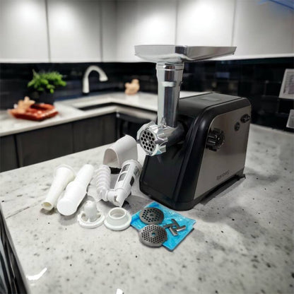 Мясорубка Rainberg RB-672 3000W электрическая с реверсом и соковыжималкой, мясорубка электрическая металл