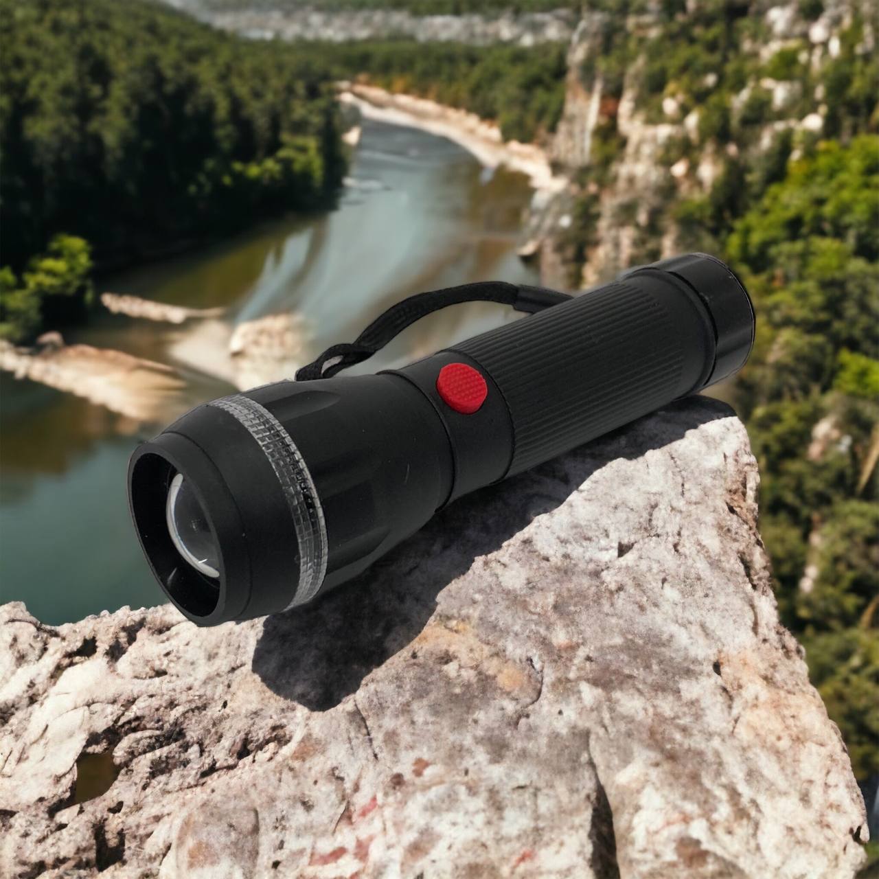 Ручний ліхтарик на батарейках (3хААА) з функцією зуму, кишеньковий міні ліхтар лід ліхтар переносний гарний