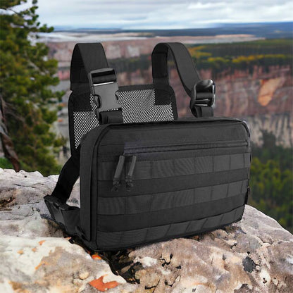 Тактична сумка нагрудна з Cordura 1000D, чоловіче розвантаження чорна
