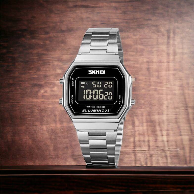 Часы наручные мужские SKMEI 1647SI, армейские часы противоударные, модные мужские часы