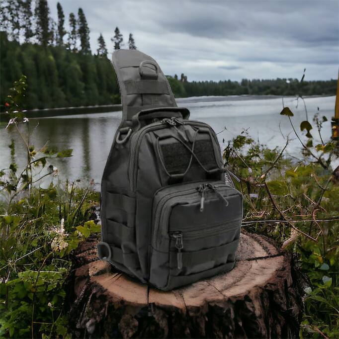 Качественная тактическая сумка, укрепленная мужская сумка рюкзак тактическая слинг. Цвет: черный