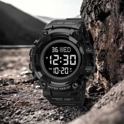 Годинник наручний чоловічий SKMEI 1968BKBK BLACK-BLACK, водостійкий тактичний годинник. Колір: чорний