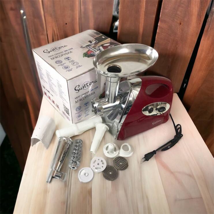 Электромясорубка Suntera SMG-5420R 1800 Вт, электромясорубка соковыжималка для томатов, мясорубка для дома