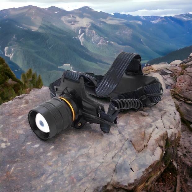 Яркий налобный фонарь Bailong BL-8076-2-GT100, Фонарь аккумуляторный для рыбалки, Фонарь на голову