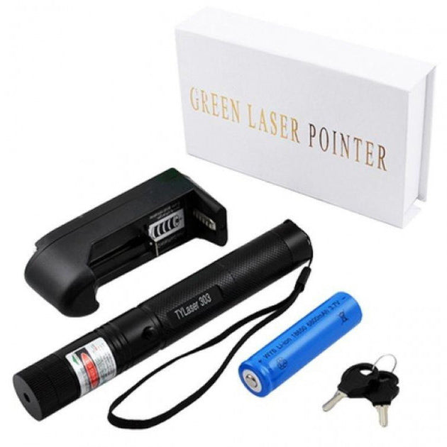 Лазерная указка Green Laser Pointer JD-303, Лазеры с зеленым лучем лазера, Лазерная указка брелок