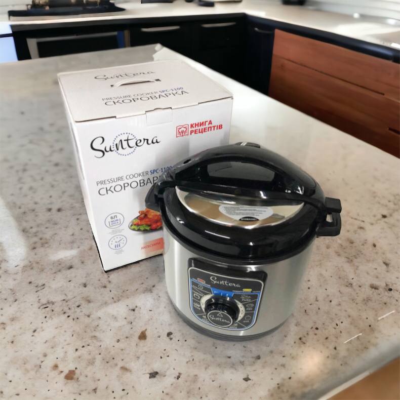 Мультиварка-скороварка SUNTERA SPC-1100 1000 Вт, пароварка для кухни бытовая, антипригарные рисоварки