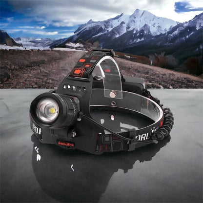 Налобный фонарь Bailong BL-T32-P50, мощный налобный светодиодный фонарик на голову, три режима