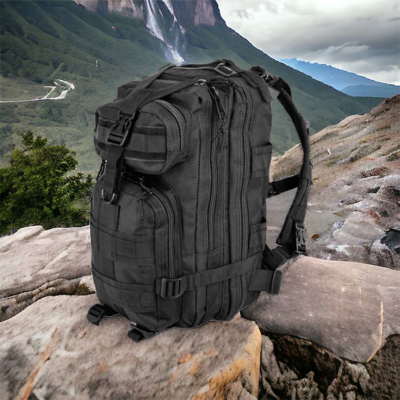Тактический рюкзак Tactic 1000D для военных, охоты, рыбалки,  походов, путешествий и спорта. Цвет: черный