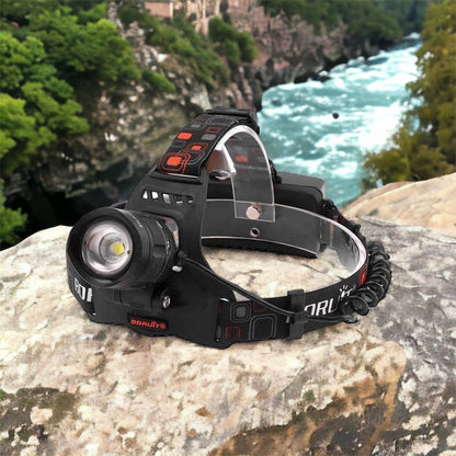 Налобный фонарь Bailong BL-T32-P50, мощный налобный светодиодный фонарик на голову, три режима