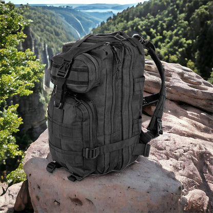 Тактический рюкзак Tactic 1000D для военных, охоты, рыбалки,  походов, путешествий и спорта. Цвет: черный