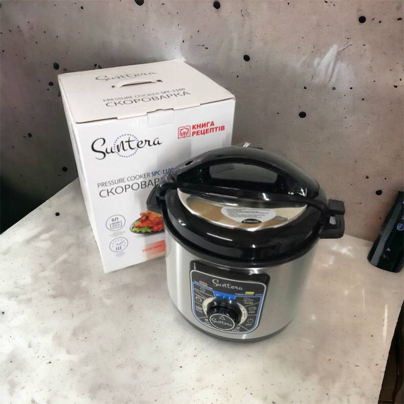 Мультиварка-скороварка SUNTERA SPC-1100 1000 Вт, пароварка для кухни бытовая, антипригарные рисоварки