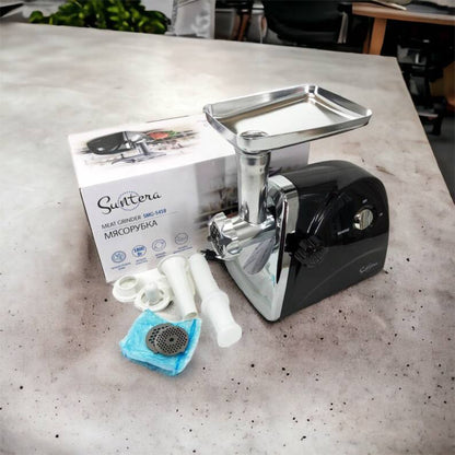 Мясорубка Suntera SMG-5418B 1800 Вт, электромясорубка для шинковки, мясорубка электрическая металл