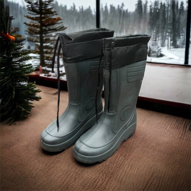 Сапоги мужские резиновые высокие утепленные с подвязкой 44 размер (29 см), сапоги резиновые для рыбалки