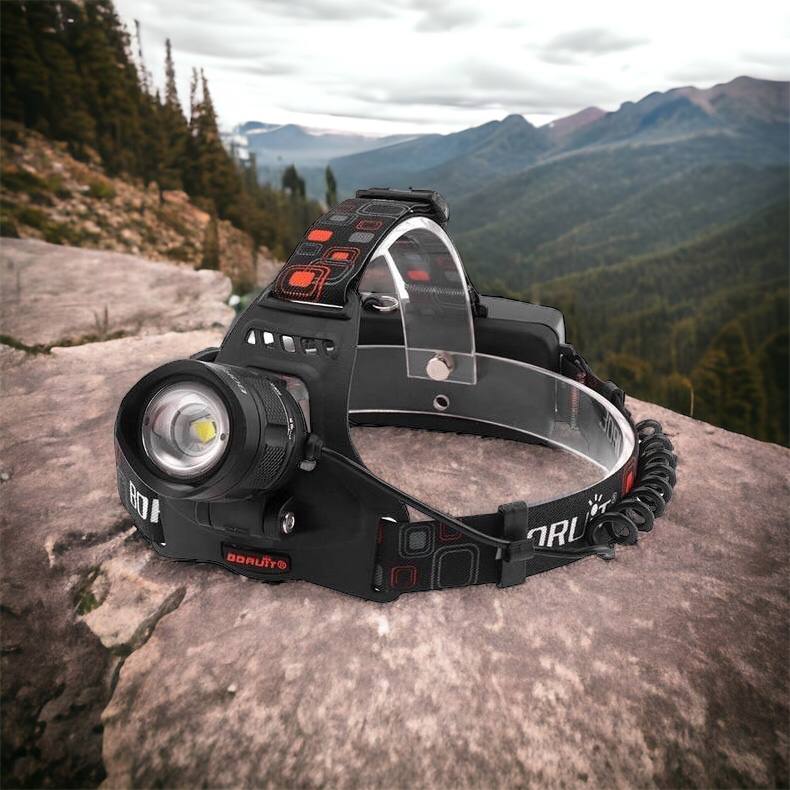 Налобный фонарь Bailong BL-T32-P50, мощный налобный светодиодный фонарик на голову, три режима