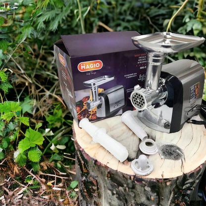 Мясорубка Magio MG-269, 2400 W, мясорубка электрическая металл, мясорубка с металлическим редуктором
