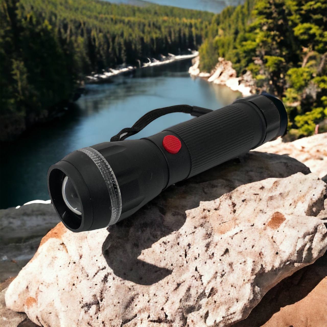 Ручний ліхтарик на батарейках (3хААА) з функцією зуму, кишеньковий міні ліхтар лід ліхтар переносний гарний