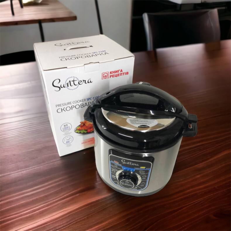 Мультиварка-скороварка SUNTERA SPC-1100 1000 Вт, пароварка для кухни бытовая, антипригарные рисоварки