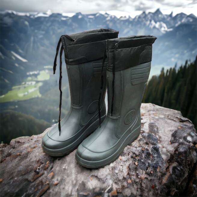 Сапоги мужские резиновые высокие утепленные с подвязкой 44 размер (29 см), сапоги резиновые для рыбалки