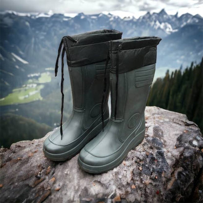 Сапоги мужские резиновые высокие утепленные с подвязкой 44 размер (29 см), сапоги резиновые для рыбалки