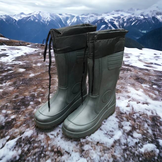 Сапоги мужские резиновые высокие утепленные с подвязкой 44 размер (29 см), сапоги резиновые для рыбалки