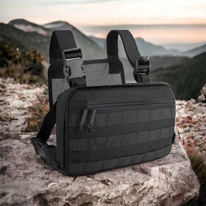 Тактична сумка нагрудна з Cordura 1000D, чоловіче розвантаження чорна