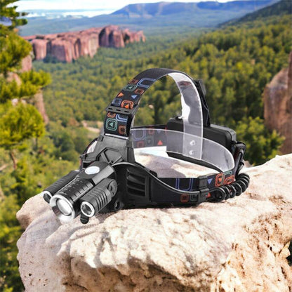 Фонарь налобный W602-T6-2XPE Bike с велокреплением 2x18650, светодиодный фонарь на лоб, сверхмощный