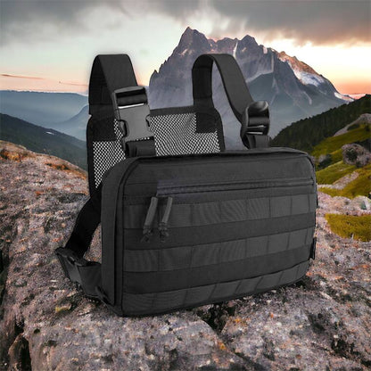 Тактична сумка нагрудна з Cordura 1000D, чоловіче розвантаження чорна