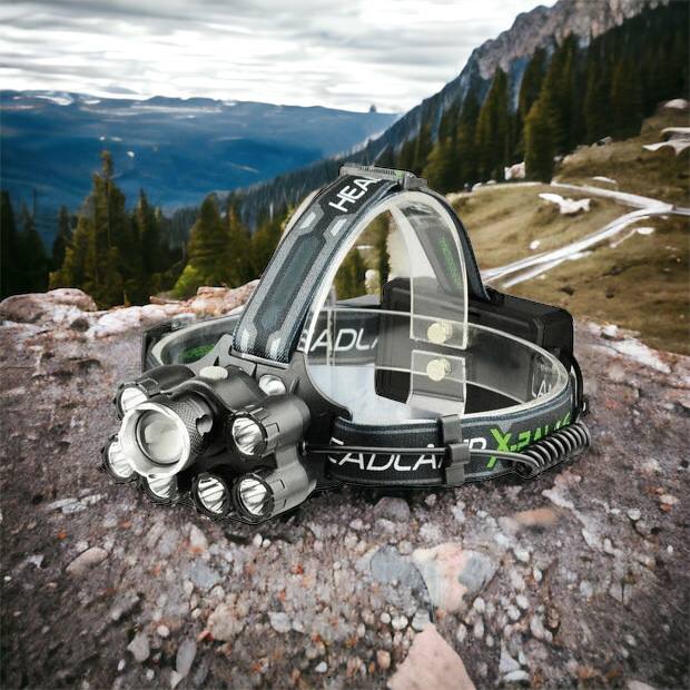 Яркий светодиодный налобный фонарь Bailong Police BL-T78 5 led белый, налобный фонарик с usb зарядкой