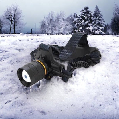 Яркий налобный фонарь Bailong BL-8076-2-GT100, Фонарь аккумуляторный для рыбалки, Фонарь на голову