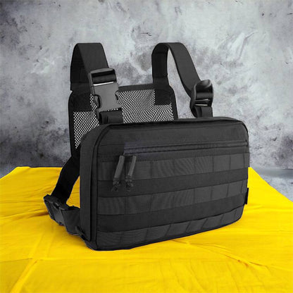 Тактична сумка нагрудна з Cordura 1000D, чоловіче розвантаження чорна