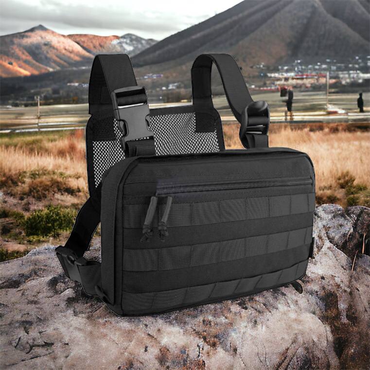 Тактична сумка нагрудна з Cordura 1000D, чоловіче розвантаження чорна