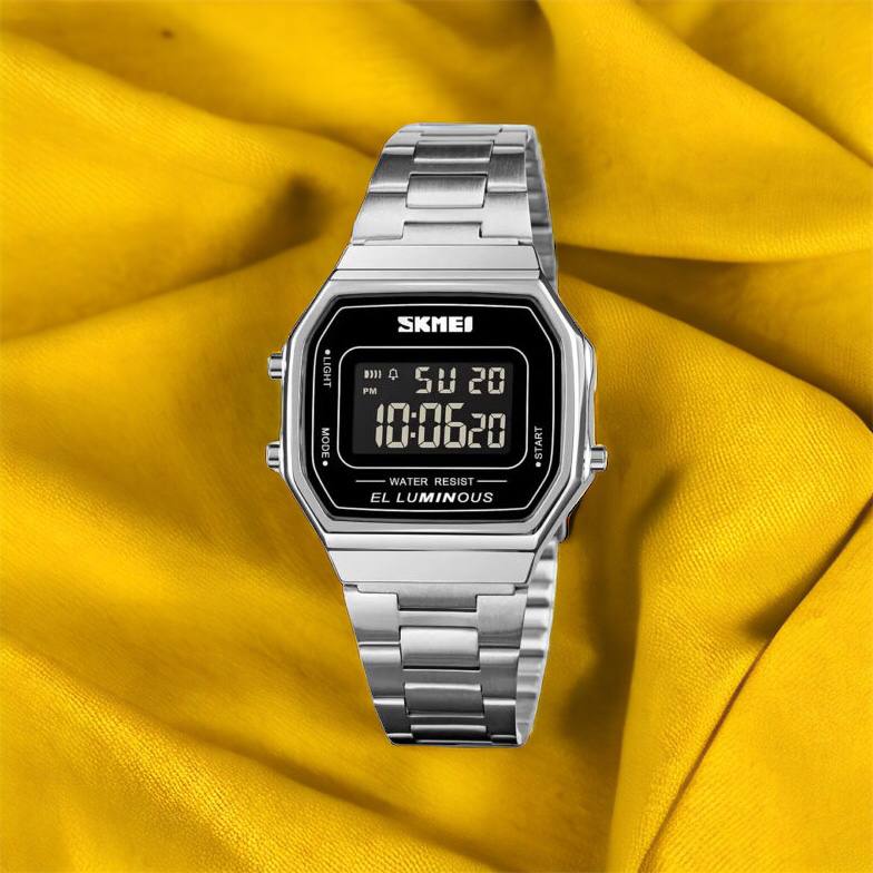 Часы наручные мужские SKMEI 1647SI, армейские часы противоударные, модные мужские часы