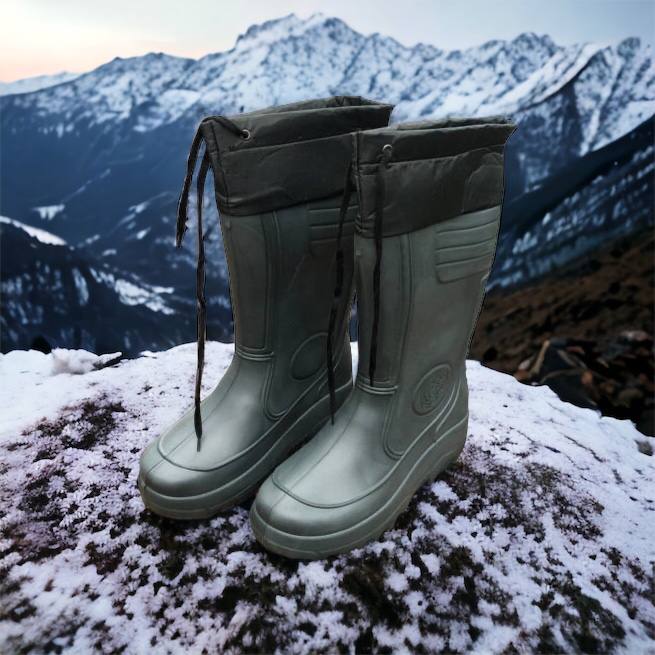 Сапоги мужские резиновые высокие утепленные с подвязкой 44 размер (29 см), сапоги резиновые для рыбалки