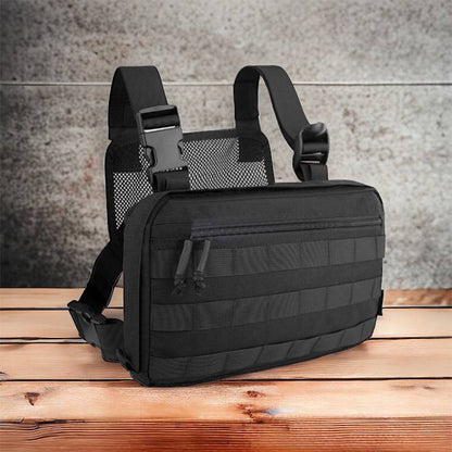 Тактична сумка нагрудна з Cordura 1000D, чоловіче розвантаження чорна