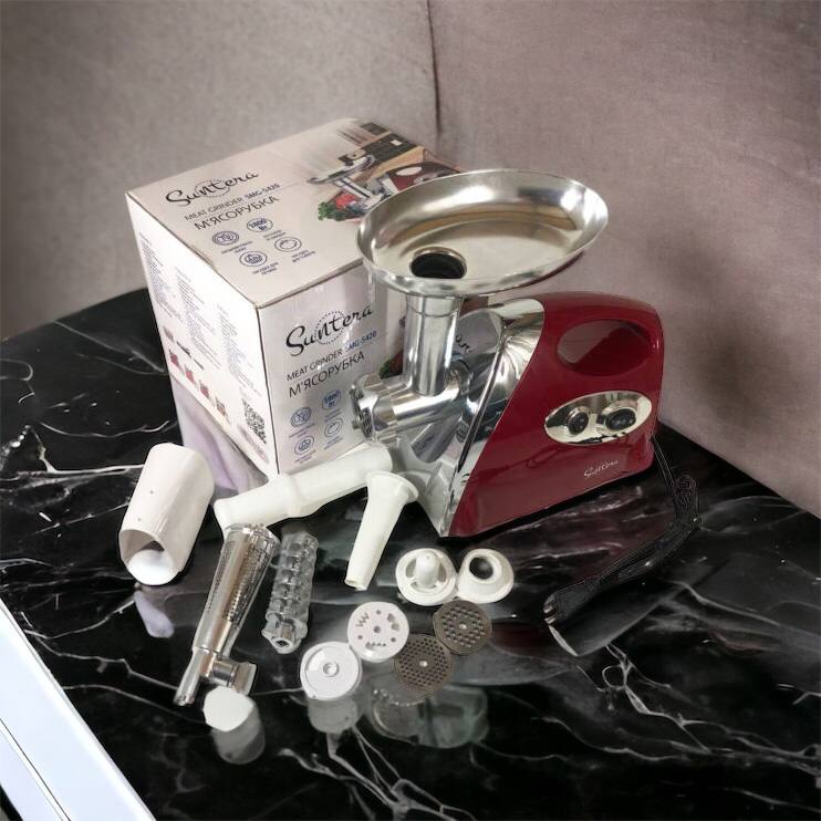 Электромясорубка Suntera SMG-5420R 1800 Вт, электромясорубка соковыжималка для томатов, мясорубка для дома