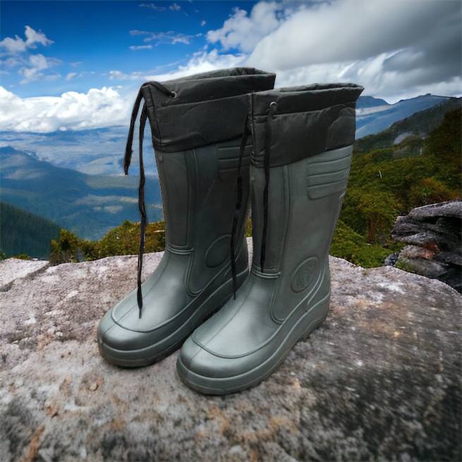 Сапоги мужские резиновые высокие утепленные с подвязкой 44 размер (29 см), сапоги резиновые для рыбалки