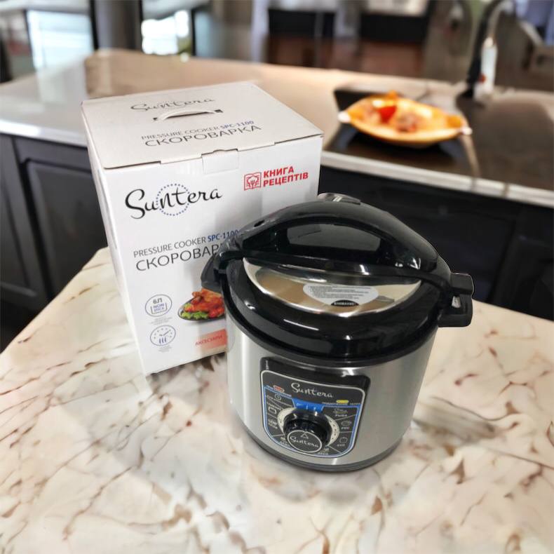 Мультиварка-скороварка SUNTERA SPC-1100 1000 Вт, пароварка для кухни бытовая, антипригарные рисоварки