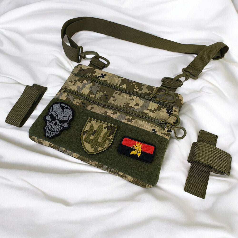 Сумка-кобура піксель камуфляж, тактична чоловіча сумка з тканини кордури AOR-1