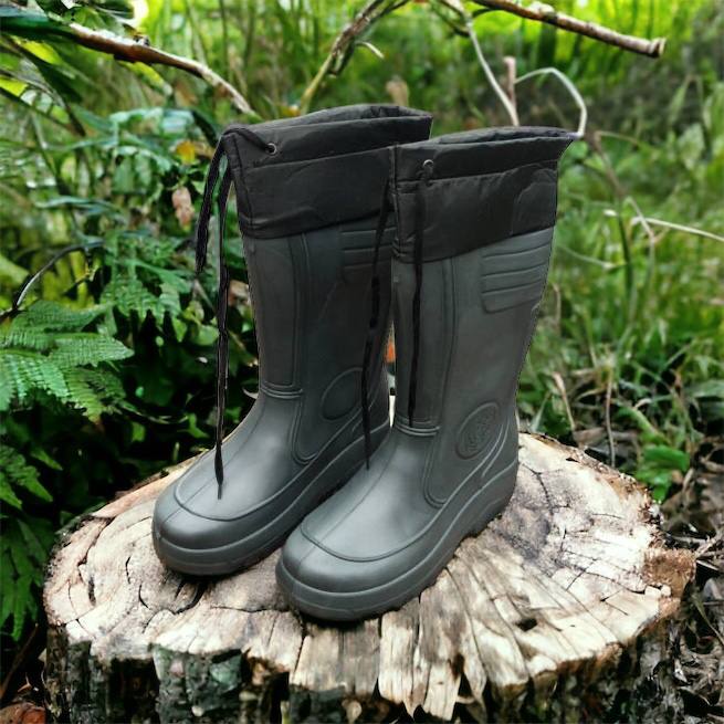 Сапоги мужские резиновые высокие утепленные с подвязкой 44 размер (29 см), сапоги резиновые для рыбалки