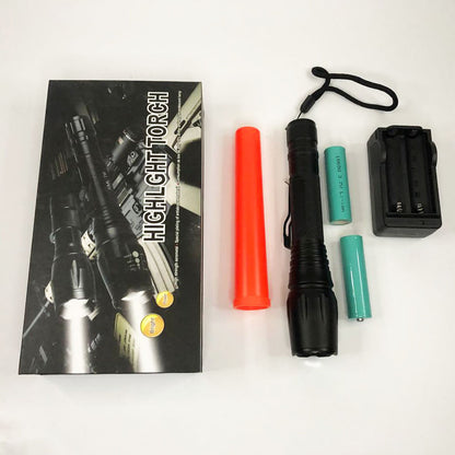 Фонарь ручной с красным диффузором Police 8668-T6, качественный фонарик, мощный ручной фонарик
