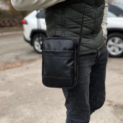 Мессенджер классический из эко кожи гладкой, Сумка через плечо кэжуал мужская, Деловая сумка мессенджер