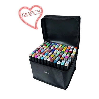 Набор скетч маркеров для рисования Touch 120 шт двусторонние профессиональные фломастеры для художников