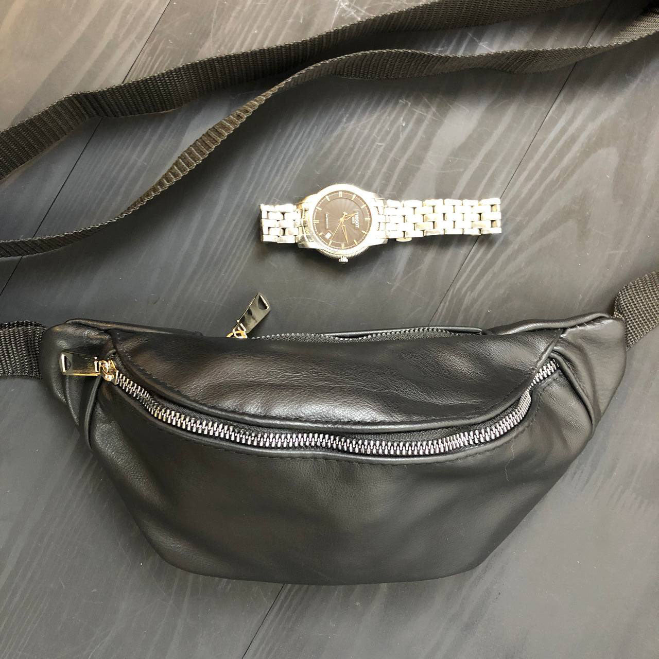 Бананка кожаная. Сумка на пояс из кожи, Универсальная сумка нагрудная, Практичная сумка на пояс