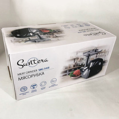 Мясорубка Suntera SMG-5418W, электромясорубка для дома, мясорубка с металлическим редуктором